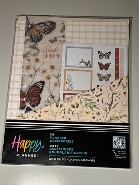 Happy Planner Wild Fields Accessories - Peach, Cream, Green, Gold Accents